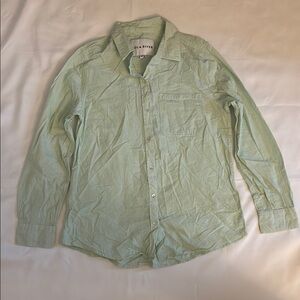 Lola River Button Down Long Sleeve Shirt Green Men Size Medium EUC